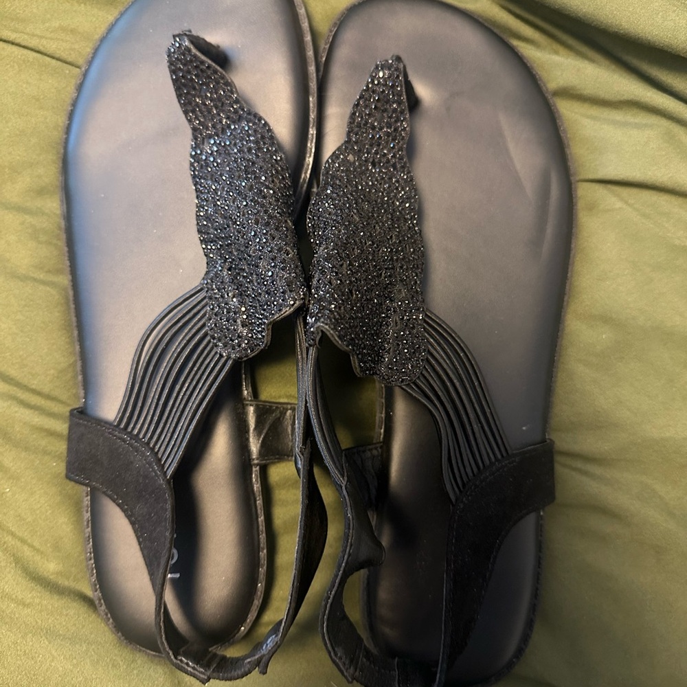 Torrid Black Sparkle Sandals